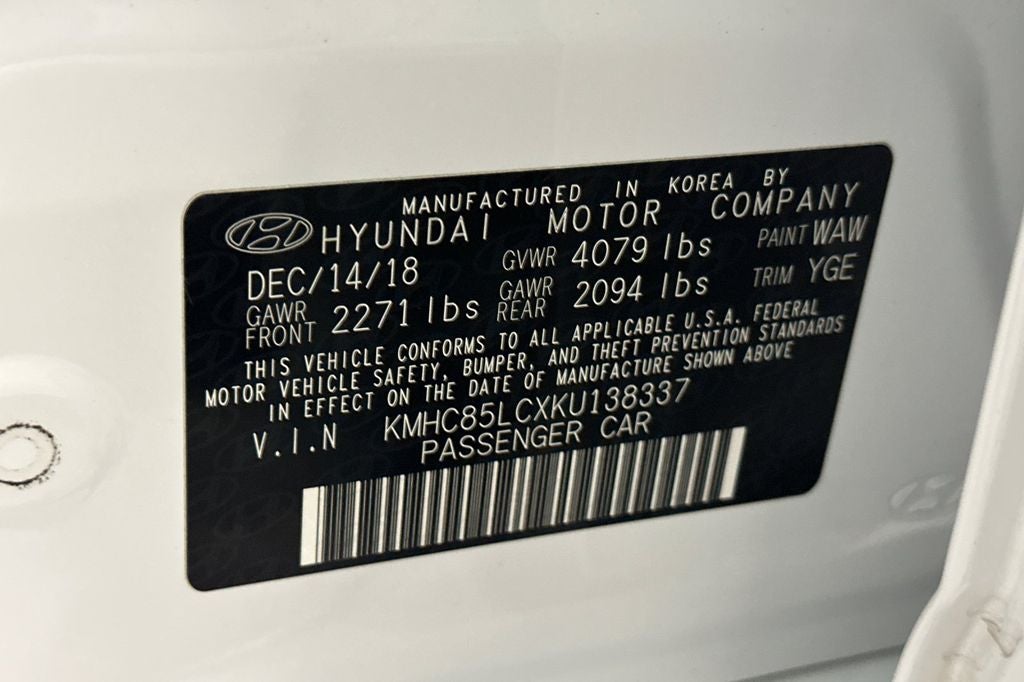 2019 Hyundai Ioniq Hybrid Limited