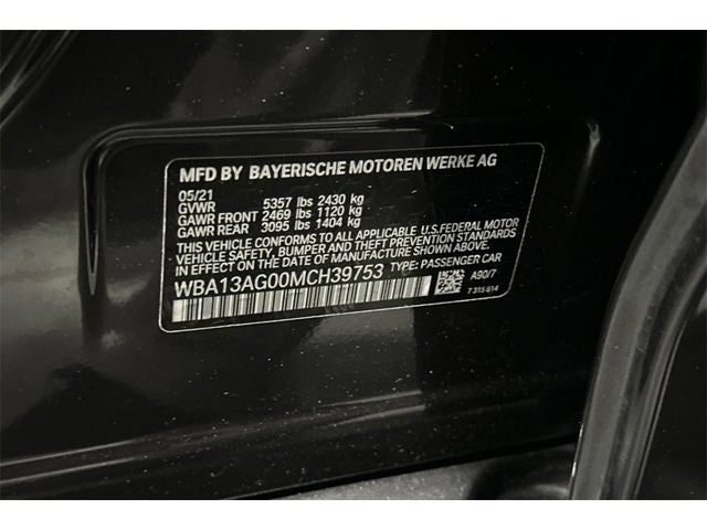 2021 BMW 5 Series 530e iPerformance