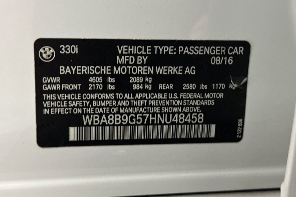 2017 BMW 3 Series 330i