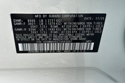 2026 Subaru Ascent Limited Bronze Edition