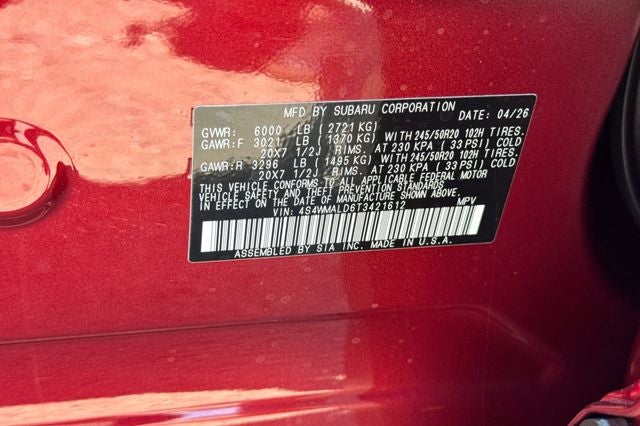 2026 Subaru ASCENT Onyx Edition Touring 7-Passenger