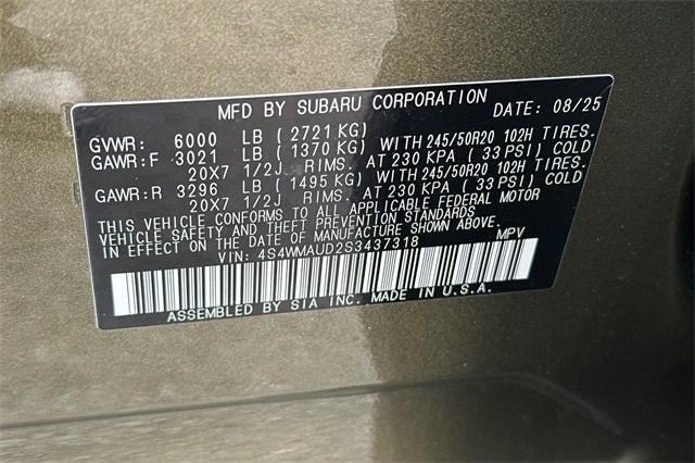 2025 Subaru ASCENT Touring