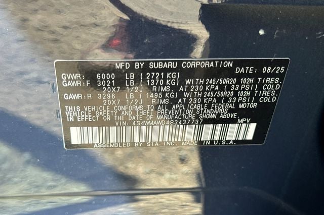 2025 Subaru Ascent Onyx Edition Touring