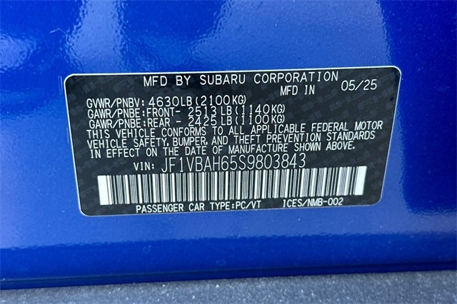 2025 Subaru WRX Premium