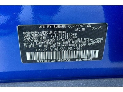 2025 Subaru WRX Premium