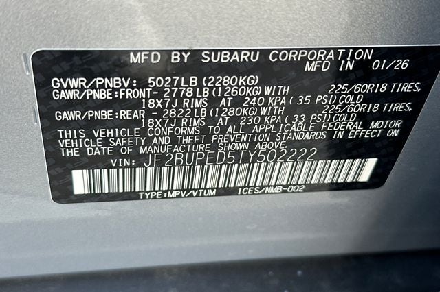 2026 Subaru OUTBACK Touring