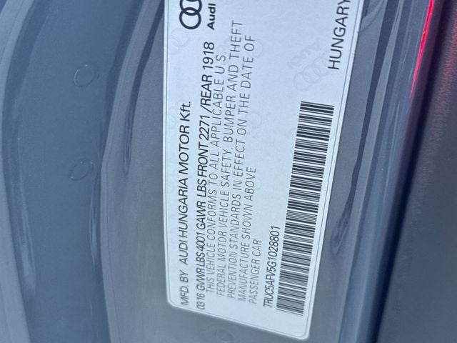 2016 Audi TT 2.0T quattro