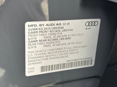 2027 Audi Q6 e-tron Premium quattro