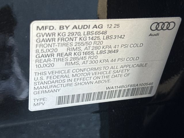 2025 Audi Q6 e-tron Premium quattro