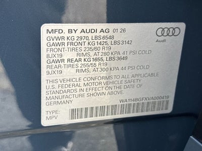 2027 Audi Q6 e-tron Premium quattro