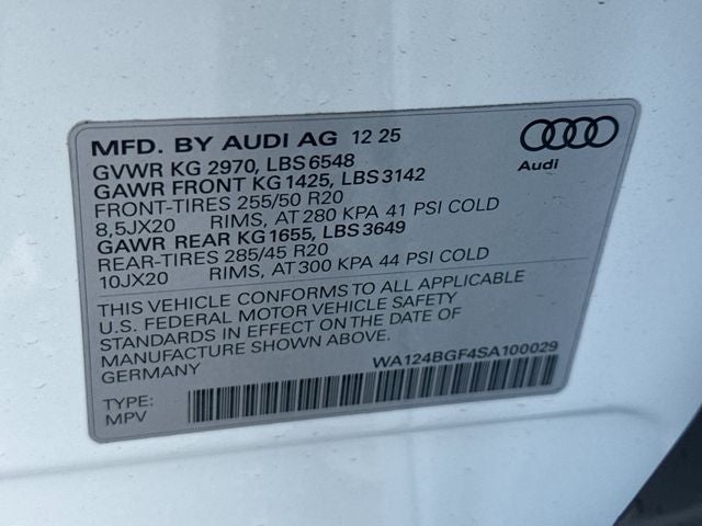 2025 Audi Q6 e-tron Premium Plus quattro