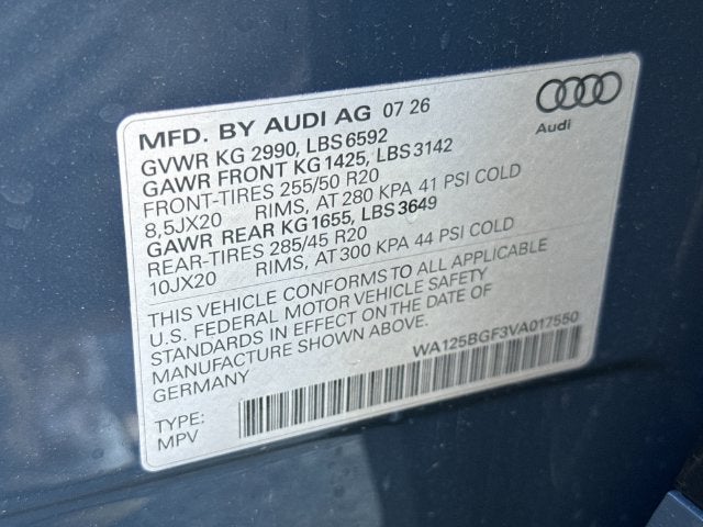 2027 Audi SQ6 e-tron Premium Plus quattro