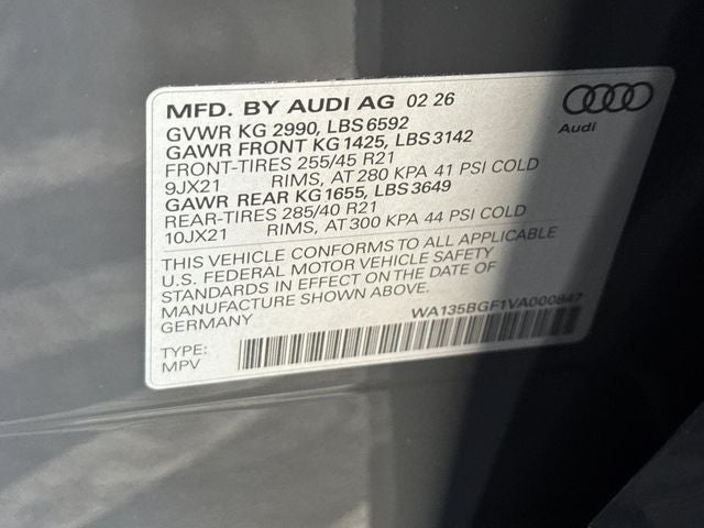 2027 Audi SQ6 e-tron Premium Plus quattro