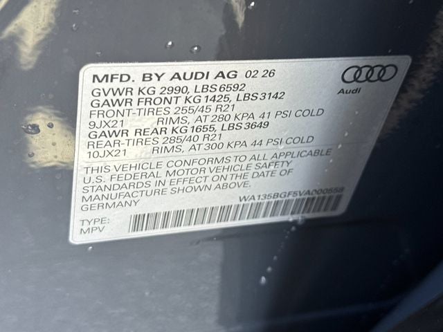2027 Audi SQ6 e-tron Premium Plus quattro