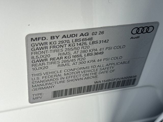 2027 Audi Q6 e-tron Premium quattro