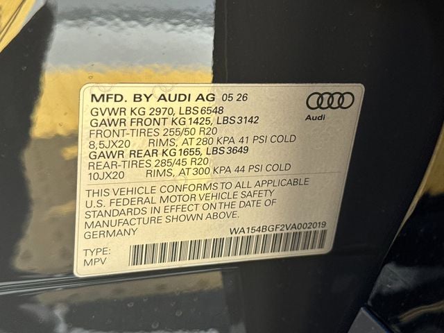 2027 Audi Q6 e-tron Premium Plus quattro