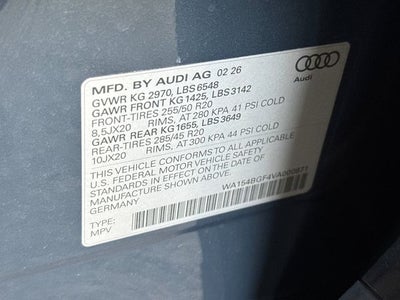 2027 Audi Q6 e-tron Premium quattro