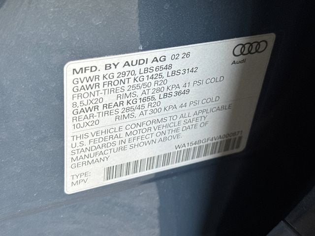2027 Audi Q6 e-tron Premium quattro