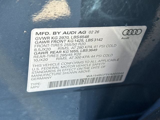 2027 Audi Q6 e-tron Premium quattro