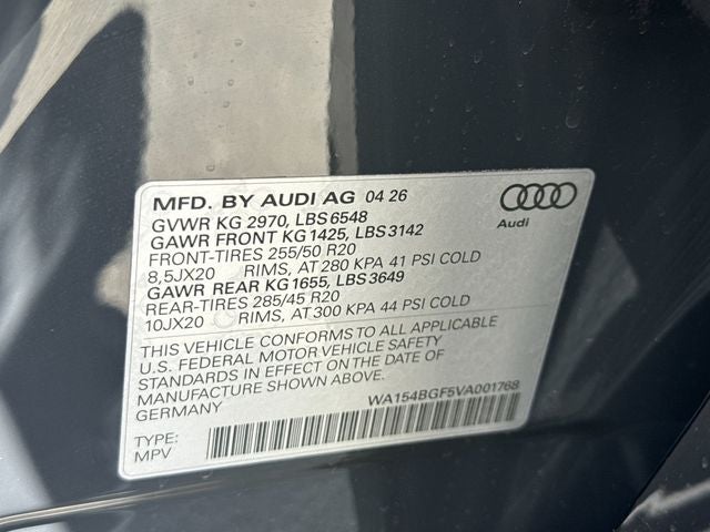 2027 Audi Q6 e-tron Premium Plus quattro