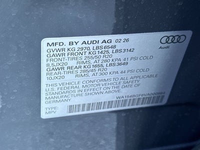 2027 Audi Q6 e-tron Premium quattro