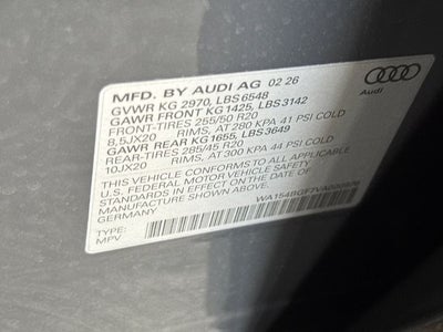 2027 Audi Q6 e-tron Premium Plus quattro