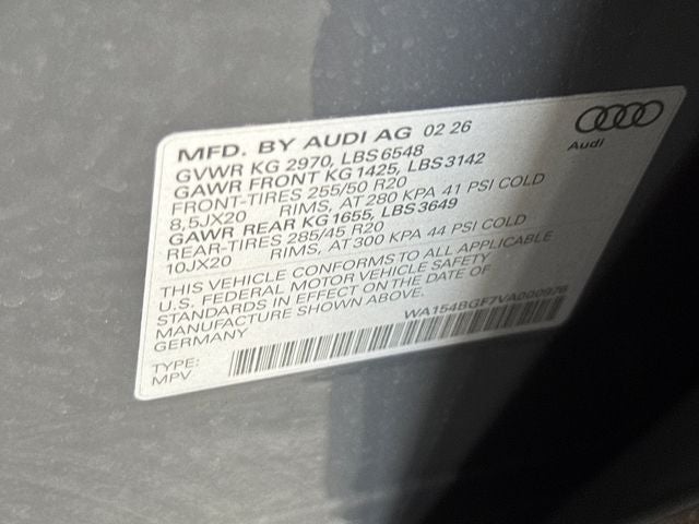 2027 Audi Q6 e-tron Premium Plus quattro