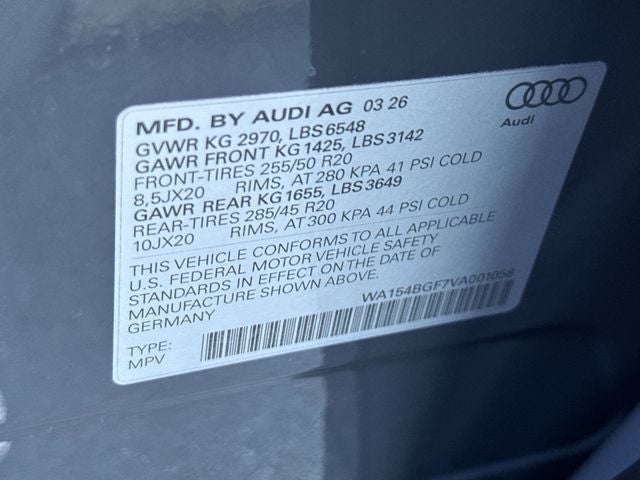 2027 Audi Q6 e-tron Premium quattro