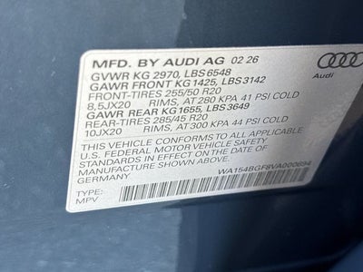 2027 Audi Q6 e-tron Premium Plus quattro