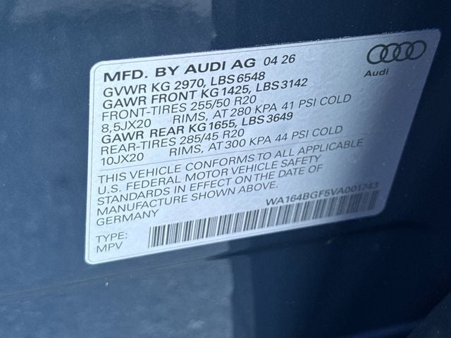 2027 Audi Q6 e-tron Prestige quattro