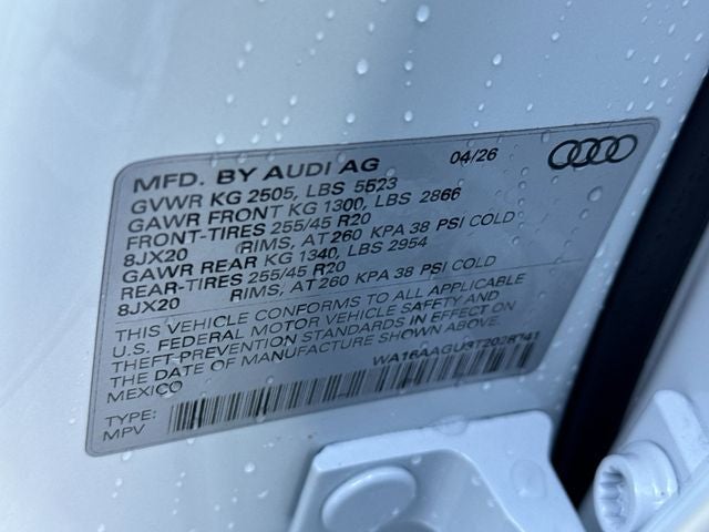 2026 Audi Q5 2.0T Prestige quattro