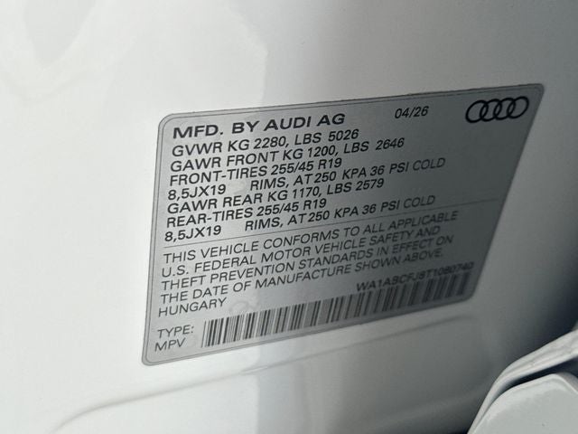 2026 Audi Q3 S line quattro