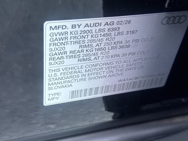 2026 Audi Q7 45 Premium quattro