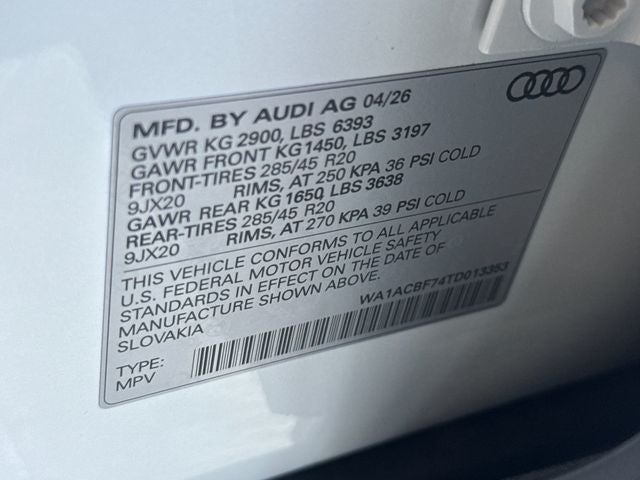 2026 Audi Q7 45 Premium quattro