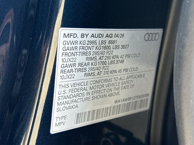 2026 Audi SQ8 4.0T Premium Plus quattro