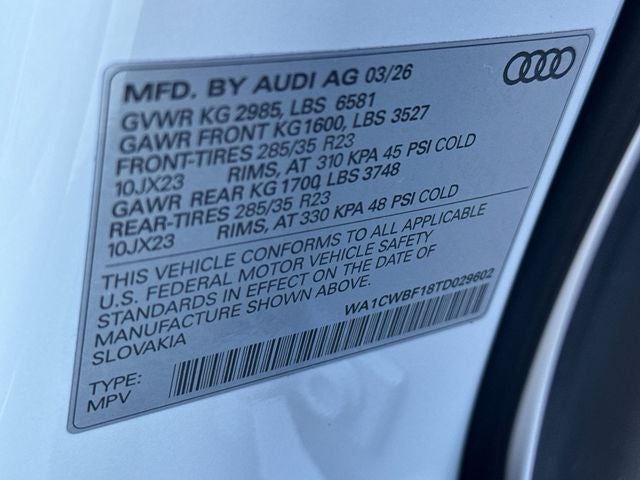 2026 Audi SQ8 4.0T Prestige quattro