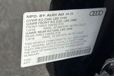 2025 Audi Q3 Premium S Line quattro