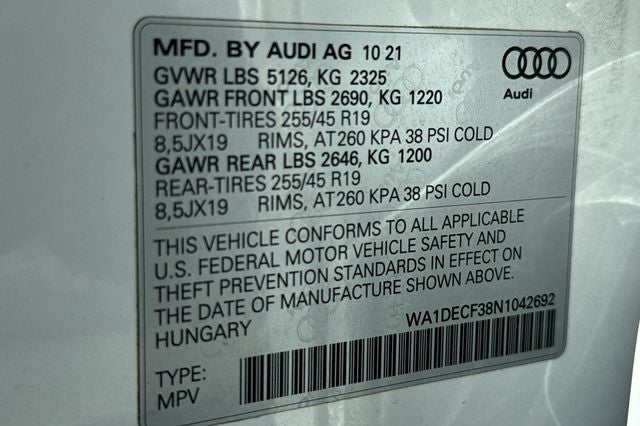 2022 Audi Q3 Premium S Line quattro