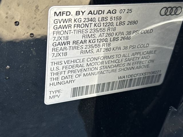 2025 Audi Q3 Premium S Line quattro