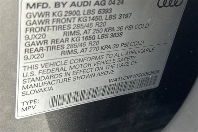 2025 Audi Q7 45 Premium Plus quattro