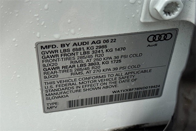 2022 Audi Q7 55 Prestige quattro