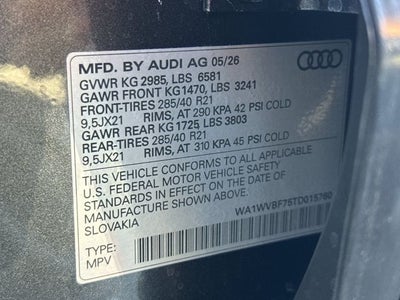 2026 Audi Q7 55 Premium S Line quattro