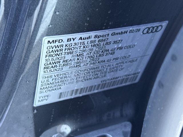 2026 Audi RS Q8 performance 4.0T quattro