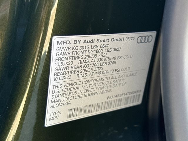2026 Audi RS Q8 performance 4.0T quattro