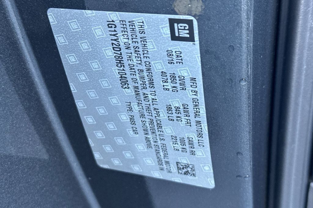 2017 Chevrolet Corvette Grand Sport 2LT