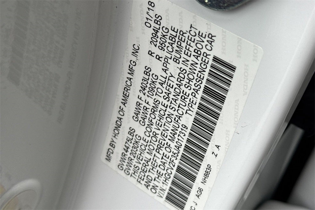 2018 Honda Accord Sport 2.0T