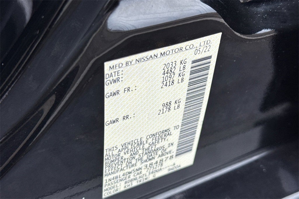 2022 Nissan Altima 2.5 SV