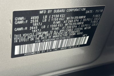 2019 Subaru Outback 2.5i Limited