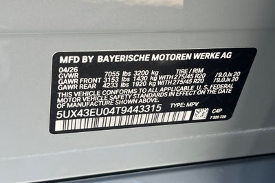 2026 BMW X5 xDrive50e