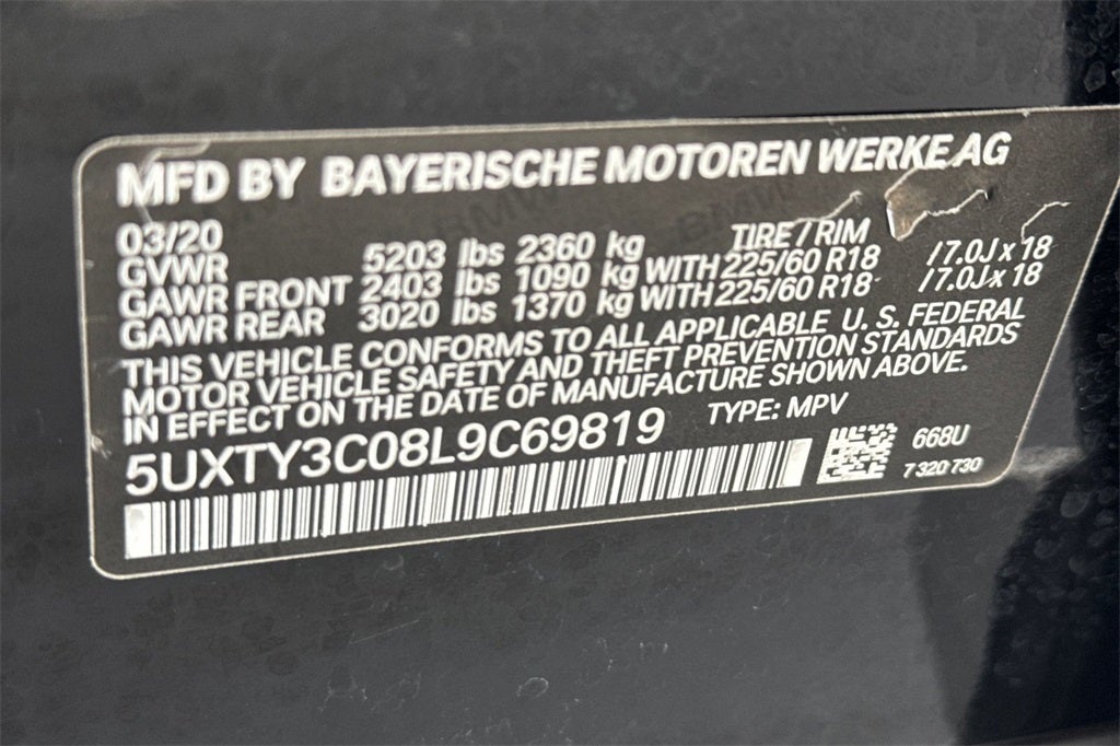 2020 BMW X3 sDrive30i